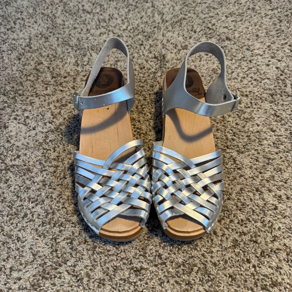 Troentorp Silver Anna Clog Sandals - 39